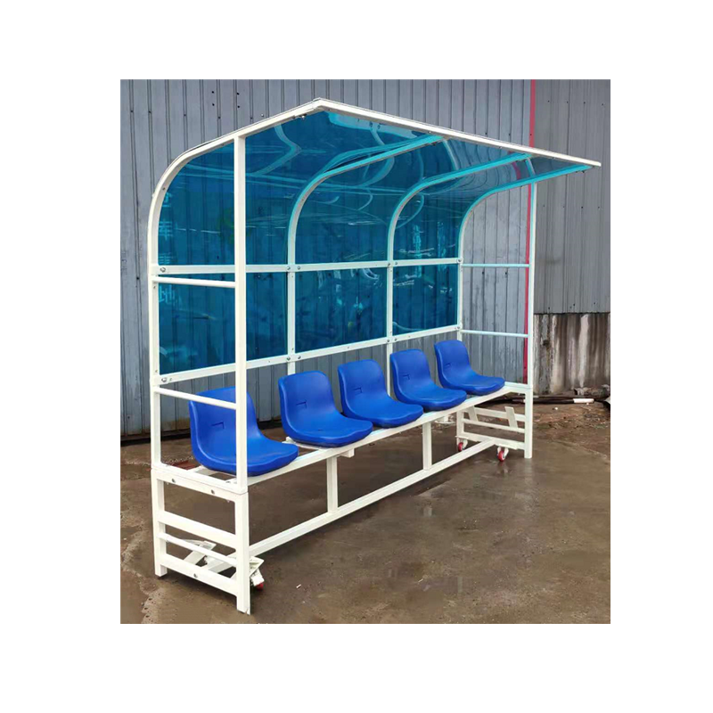 Soccer Shelter Outdoor Bleachers Steel Lightweight Soccer Football Team Shelter Player Benches Seats