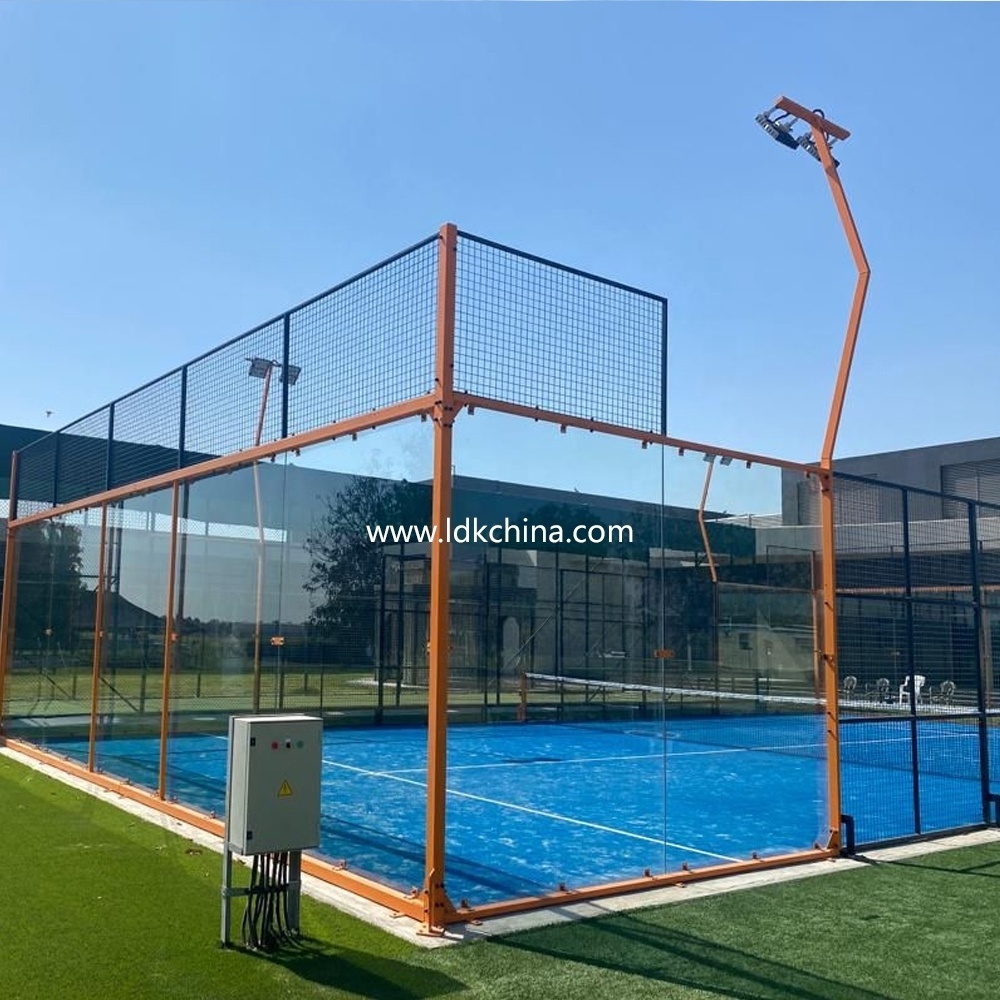 High Quality  Full panoramic single padel court 20*10 M or custom  for artificial grass paddel tennis court