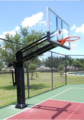 In-ground height adjustable basketball stand outdoor school children used basketball hoops for sale