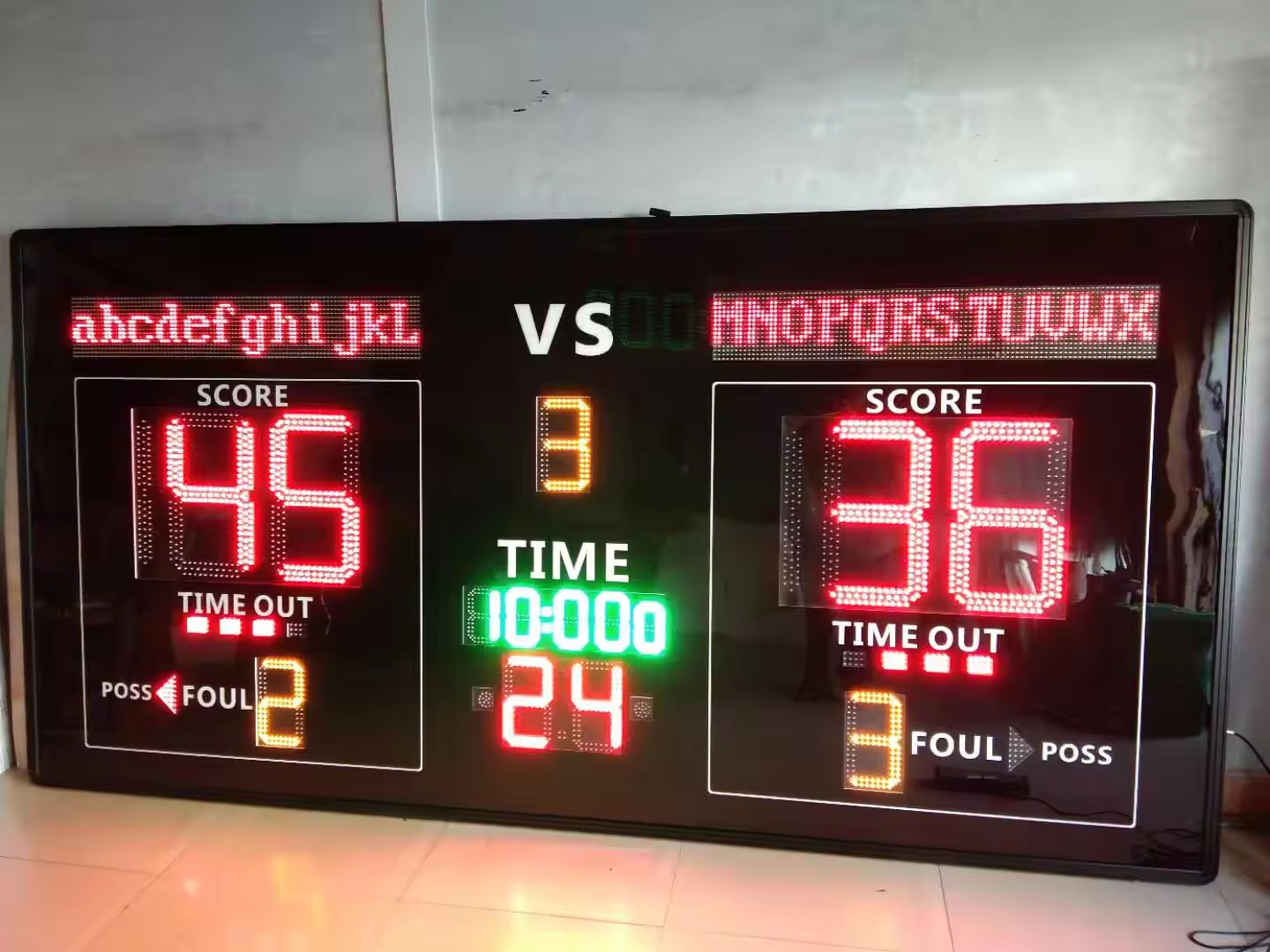 Indoor Stadium Sport Soccer Baseball Led Number Football Portable Digital Scoreboard For Basketball With 24 Second Shot Clock