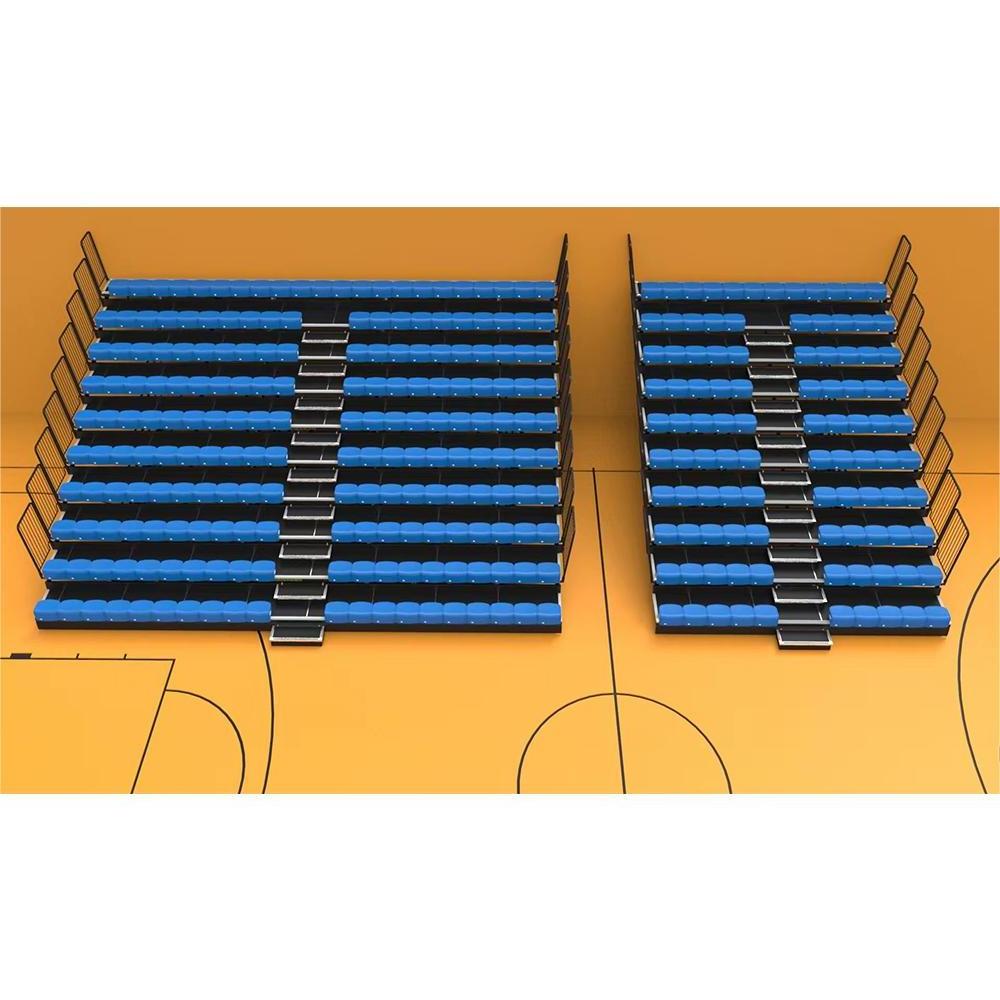 factory wholesale Retractable gym bleachers outdoor telescopic grandstand seating bleacher for football Basketball court