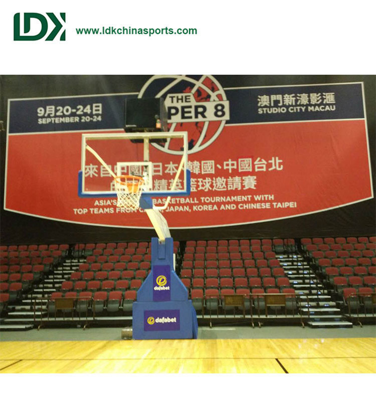 LDK Sports Equipment Hot sale Basketball Stand Professional Basketball Backstop With Fiberglass Basketball Backboard