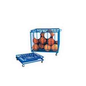 Large Size Garage Ball Storage Rolling Sports Ball Storage Cart Basketball Sports Ball School Equipment Organizer with Lid