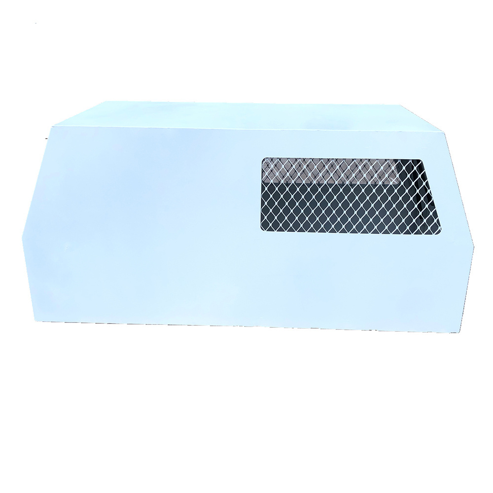 White Flat Aluminium Ute Tool Box Truck Trailer Half Dog Box Cage Mesh Part Canopy With Swinging Internal Lid Toolbox