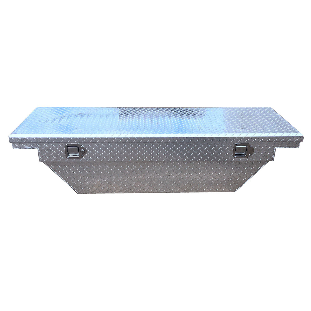 Waterproof Full Opening Aluminum Truck Toolbox Aluminum Tool Box with Lock and Keys Trailer Storage Box