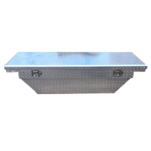 Waterproof Full Opening Aluminum Truck Toolbox Aluminum Tool Box with Lock and Keys Trailer Storage Box