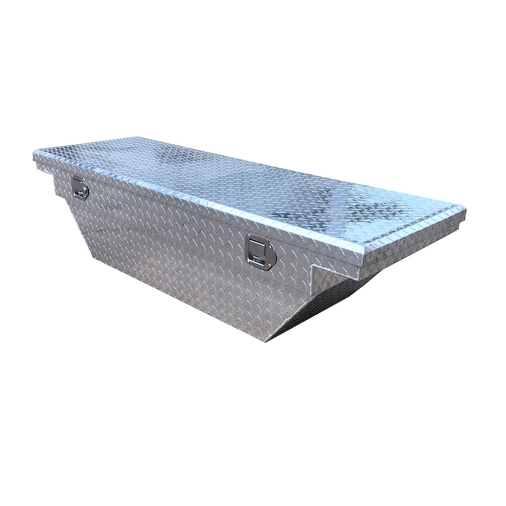 Waterproof Full Opening Aluminum Truck Toolbox Aluminum Tool Box with Lock and Keys Trailer Storage Box