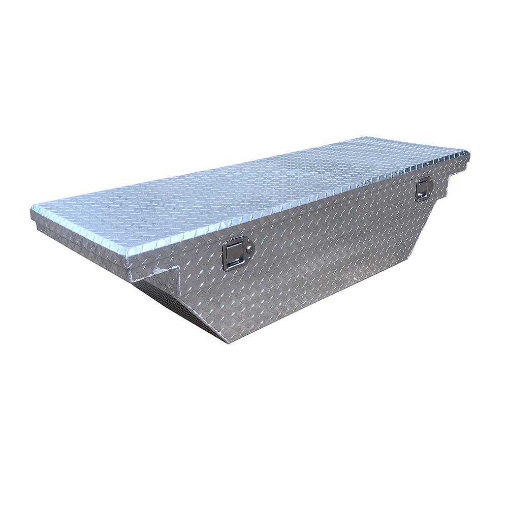 Waterproof Full Opening Aluminum Truck Toolbox Aluminum Tool Box with Lock and Keys Trailer Storage Box