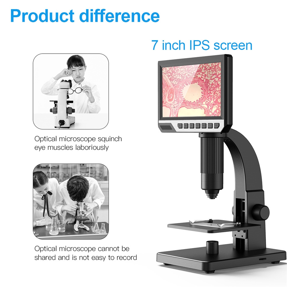 315 12MP-2000X-7inch IPS LCD digital microscope electron microscope scanning