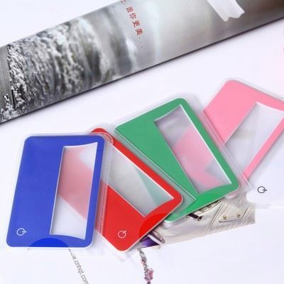 Pocket reading Card Led Light Magnifying Glasses Credit Card Magnifier