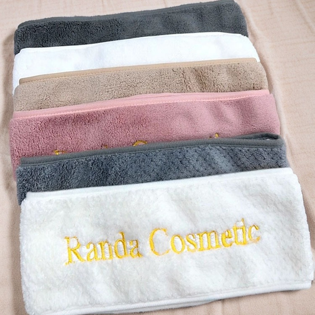 Custom logo absorbent towel quick drying Cotton towel wrap Beauty hair towel wrap for women