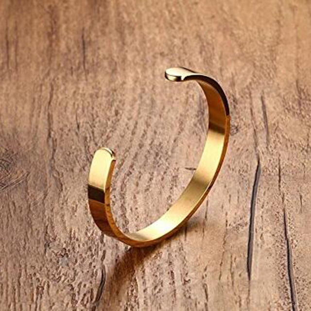 Cuff bangle blank metal engrave personalized customizable stainless steel jewelry accessories bracelet