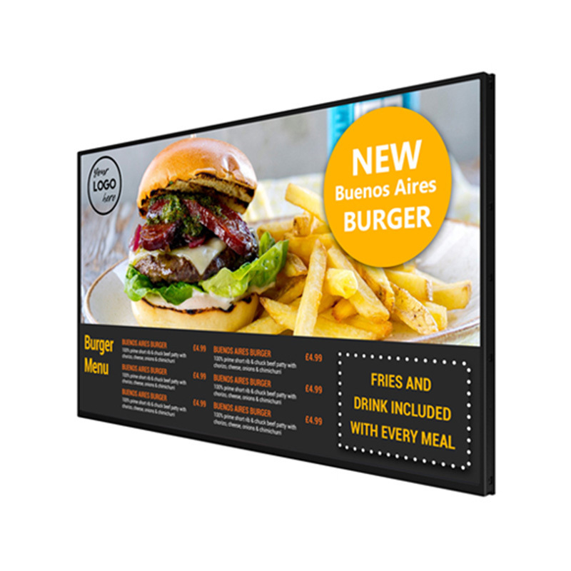 Wall Drive Thru Digital Menu Board Pizza Digital Board Display Screen Restaurant Lcd Panel Menu Board Digital Menu Display