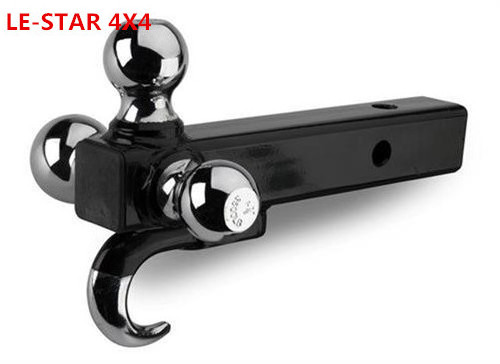 Towing Parts Accessories Heavy Duty Tow Bar Receiver Triple Ball Car Boat Trailer Hitch Mount With Tow Hook