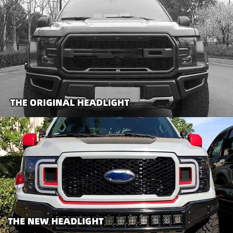 LE-STAR 4X4 Factory High Quality headlights  for Ford Raptor 2018 F150  F-150 car headlight  modified front light