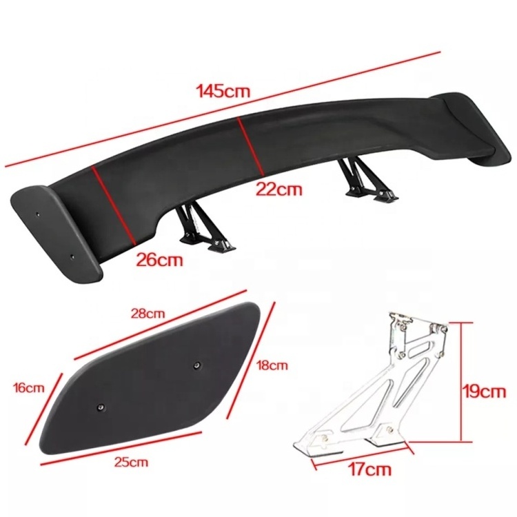 LE-STAR 4X4 Hatchback Car Tuning GT Wing Racing Rear Spoiler Universal Aluminum Air Spoiler Universal