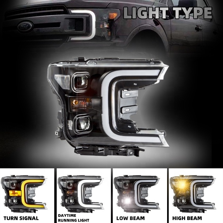 LE-STAR 4X4 Factory High Quality headlights  for Ford Raptor 2018 F150  F-150 car headlight  modified front light