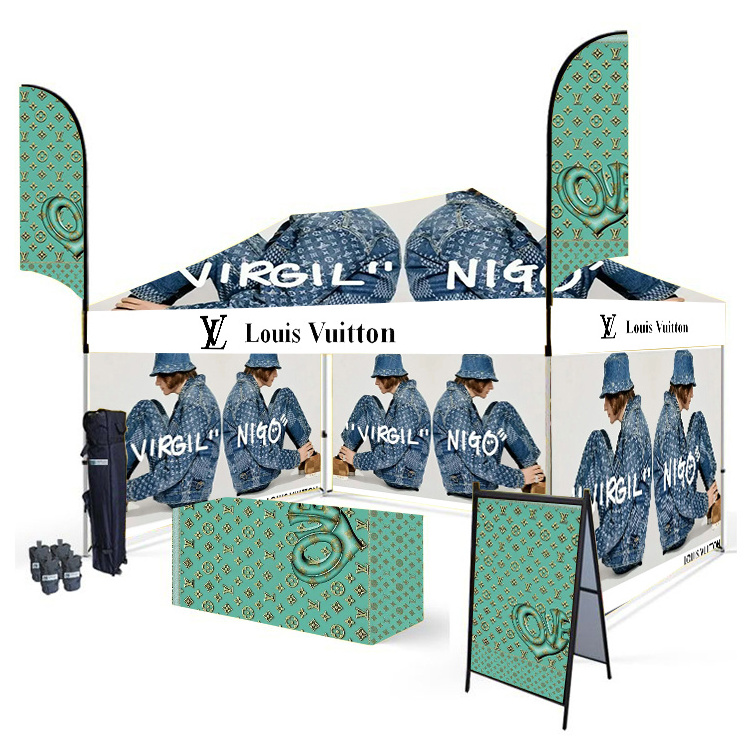 Durable  heavy duty tent frame 10'*20' outdoor advertising easy pop up Gazebo with printing Canopy & walls