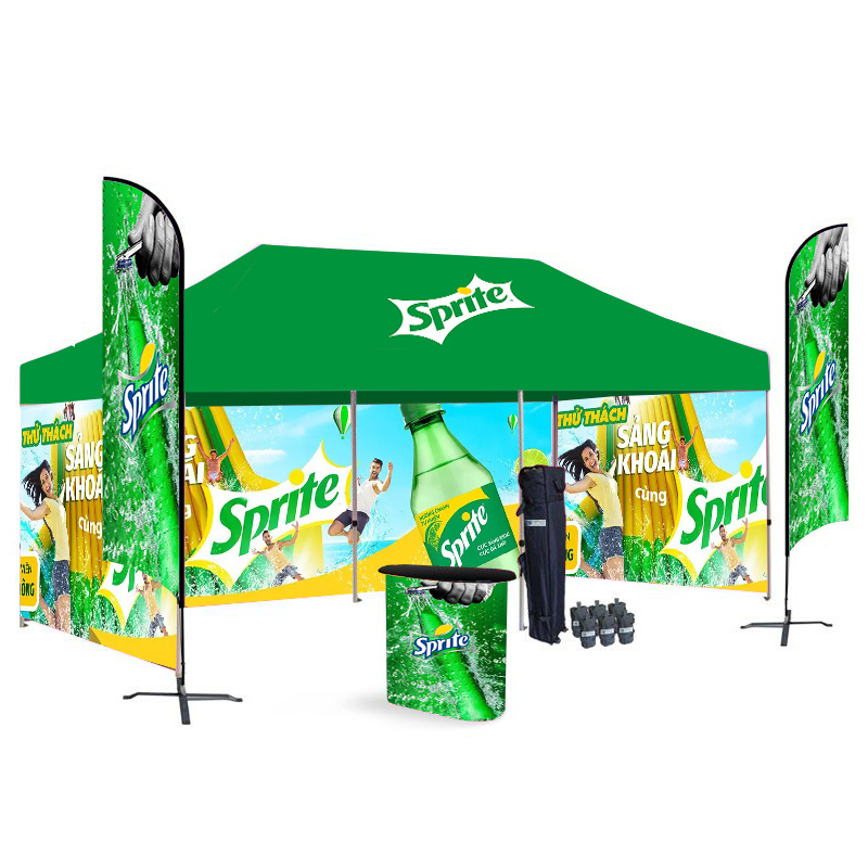 Durable  heavy duty tent frame 10'*20' outdoor advertising easy pop up Gazebo with printing Canopy & walls