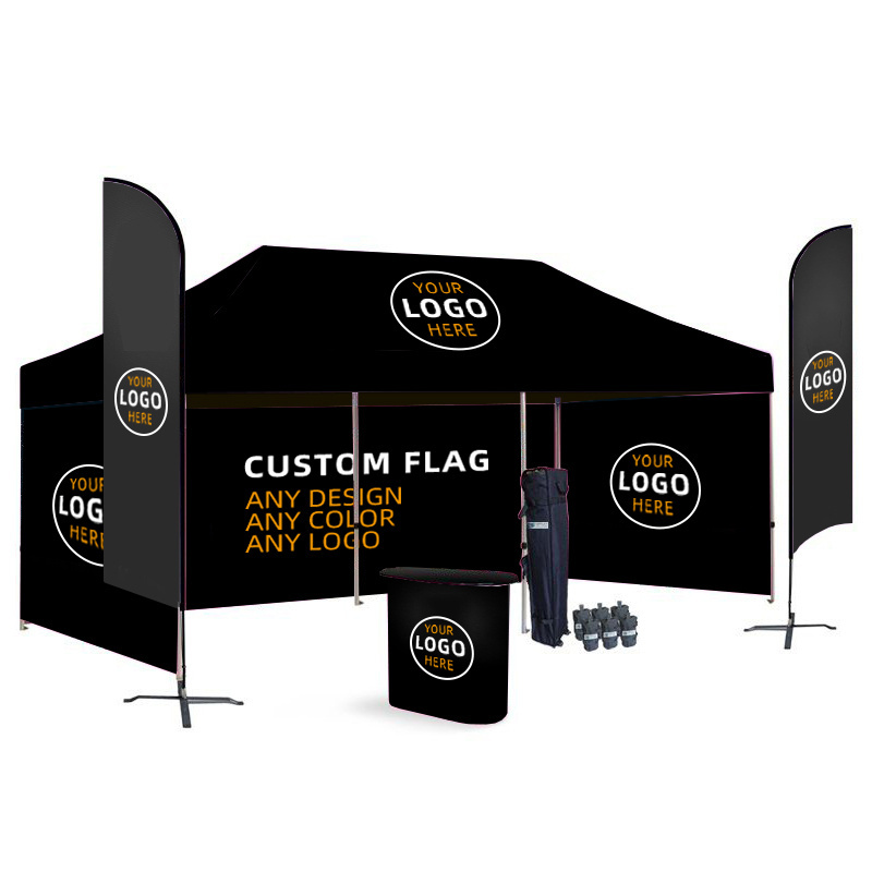 Durable  heavy duty tent frame 10'*20' outdoor advertising easy pop up Gazebo with printing Canopy & walls