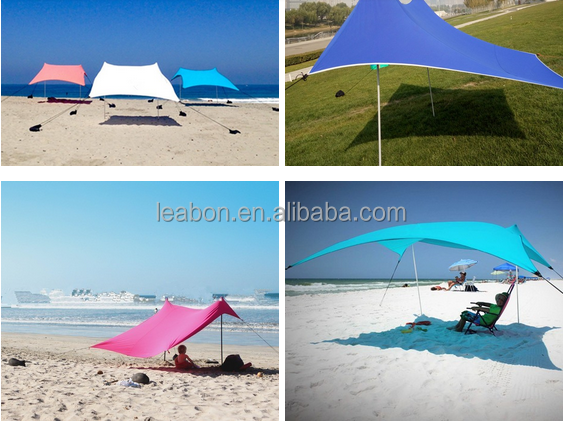 2024 New Umbrella Sun Shade Shelters leisure holiday portable Beach Tent with Sand Bag