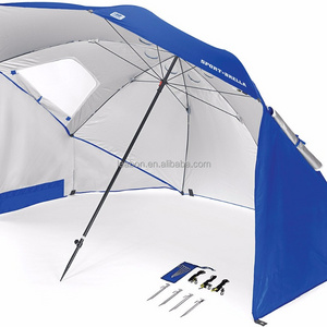 Seaside large size beach fishing umbrella cabana windproof beach tent canopy sun shade portable fishing umbrella with shelter