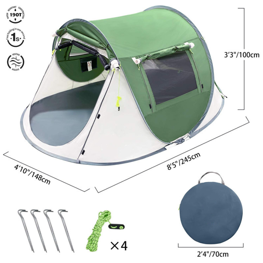 5 Person turbo life cabin camping Tent outdoor customized long camping privacy gram watch sport watch ice fishing  tent