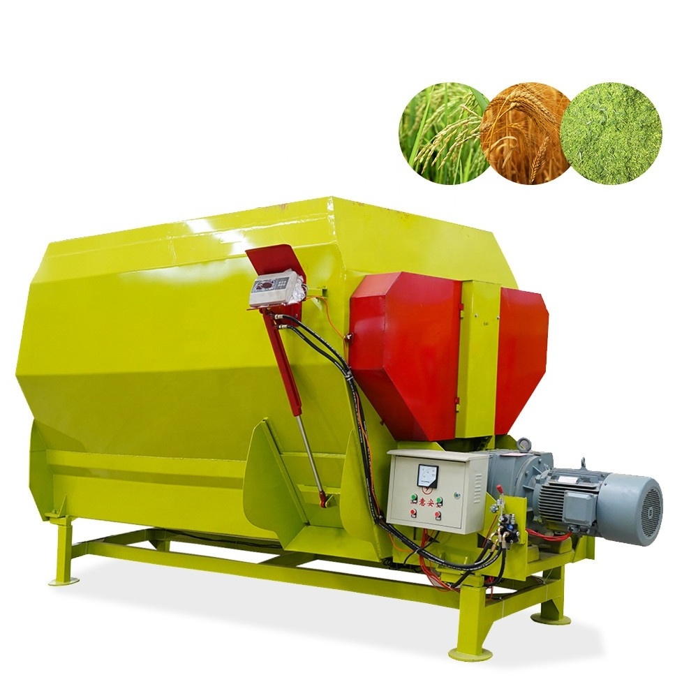 Factory Livestock Cattle Sheep Feed Mixer CE Approved 1000-2000kg/H Vertical PTO TMR Feed Mixer