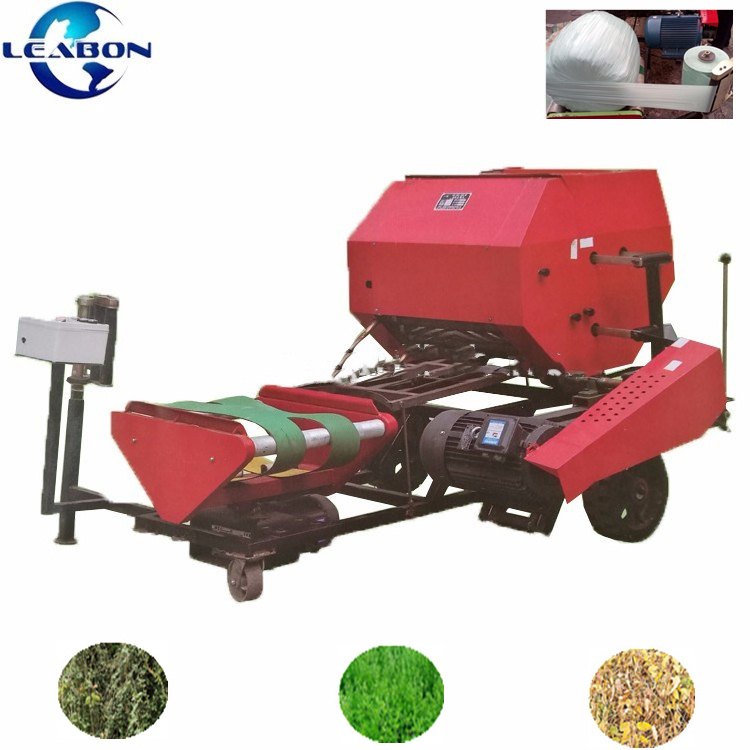 Electric Motor Packing Mini Hay Alfalfa Grass Wrapper Roll Baler price for sale