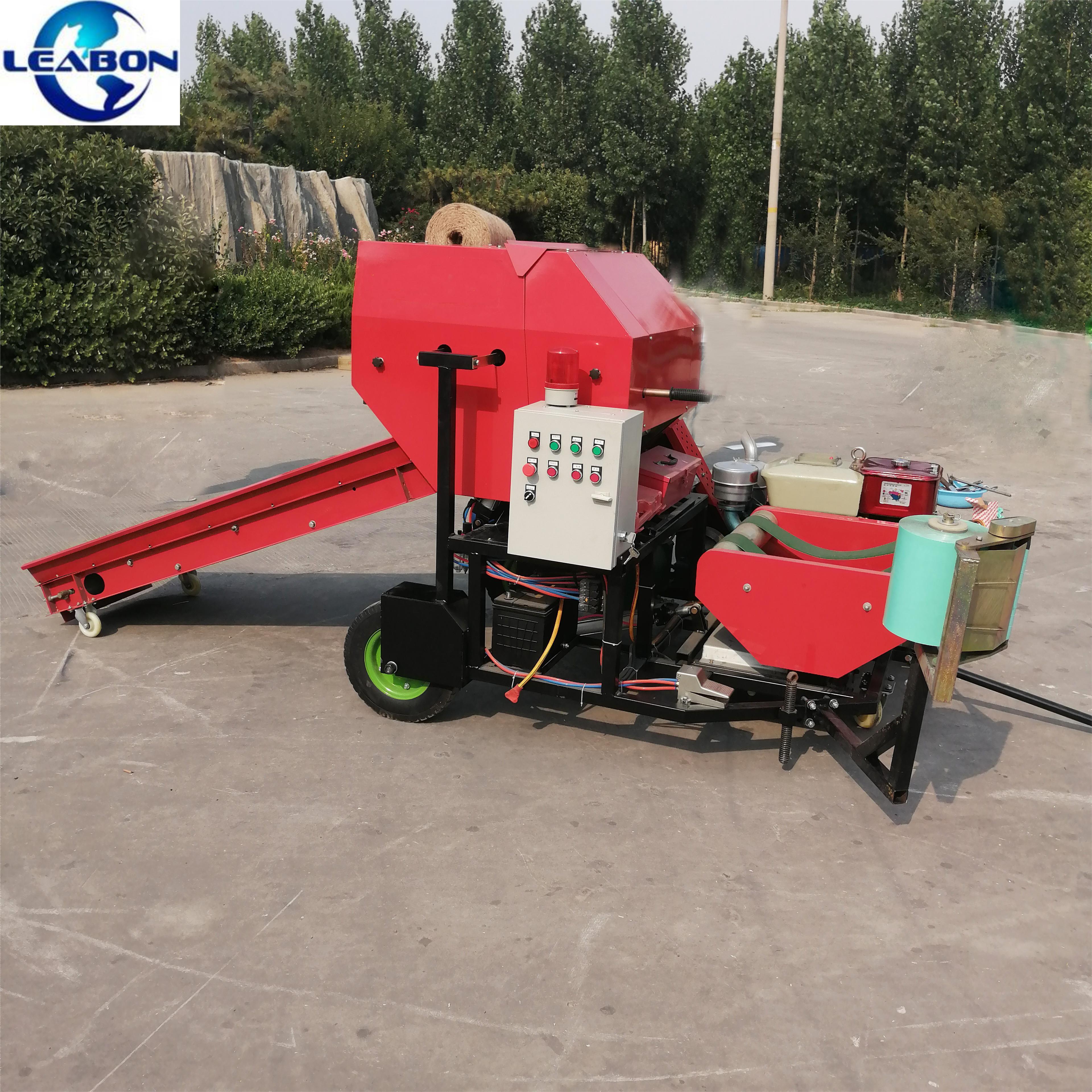 Electric Motor Packing Mini Hay Alfalfa Grass Wrapper Roll Baler price for sale