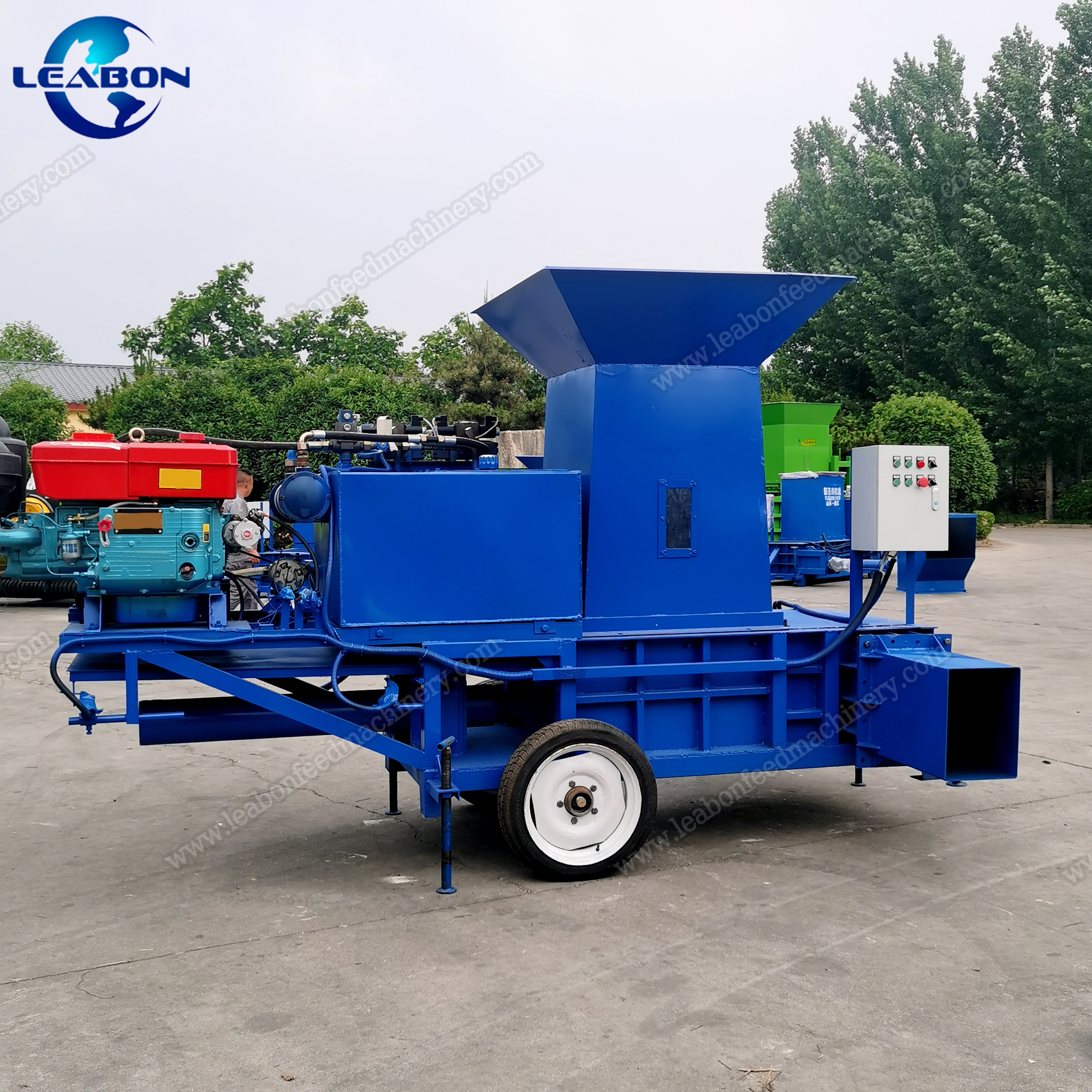 Animal Feed Hay Corn Straw Silage Square Baler Hydraulic Horizontal Grass Baler Press Machine