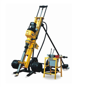 Energy saving portable electric motor dth mining drill rig for blasting hard rock HQD100A