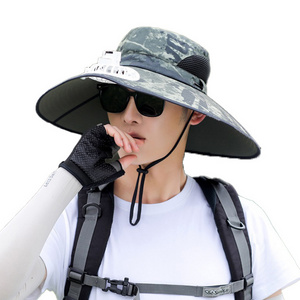 New Style Summer Sunscreen Breathable Fishermen Hats With Fan Rechargeable Outdoor Mountaineering Fishing Bucket