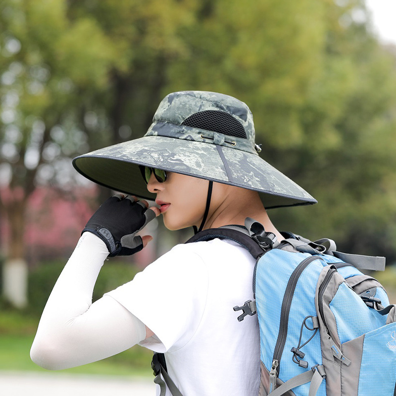 New Style Summer Sunscreen Breathable Fishermen Hats With Fan Rechargeable Outdoor Mountaineering Fishing Bucket