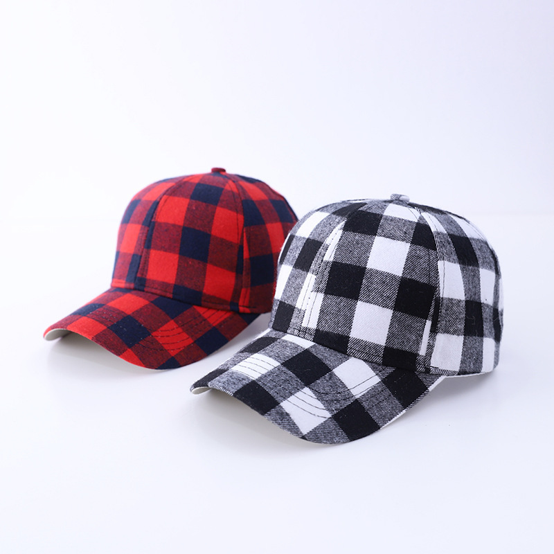 High Messy Buns Trucker Ponycap Hat Hallow Out Check Mesh CrissCross Baseball Hat Women Plaid Baseball Ponytail  Hat