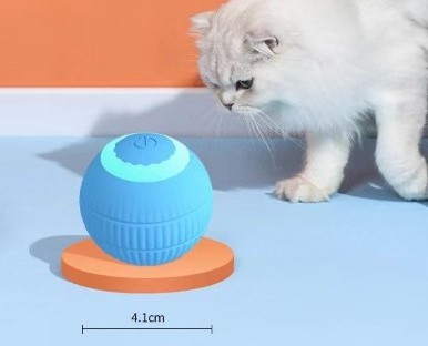 Outdoor pet toy ball silicone rubber bite resistant boredom automatic rolling ball fun cat ball pet toy