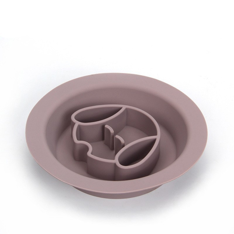 Wholesale Silicone Pet Feeder Dog Choke Prevention Bowl Outdoor Anti slip Bowl Pet Food Eat Slow Food Plate Slow Food Bowl