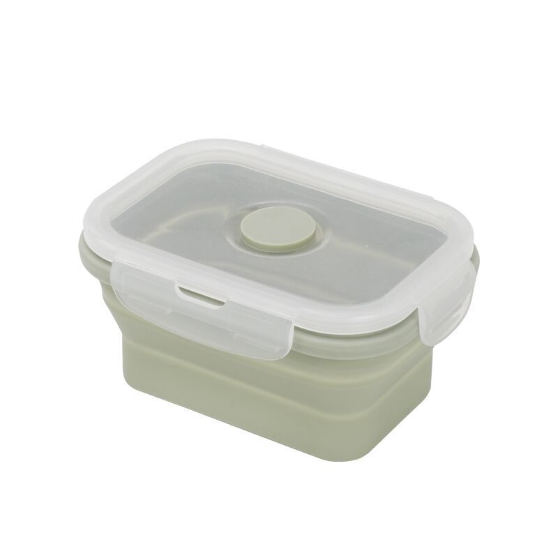 Custom Wholesale Bpa free Collapsible Silicone Food Storage Containers folding lunch box set with lid