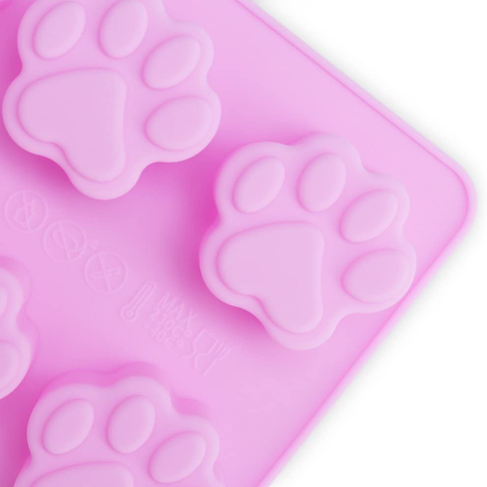 Bpa free food grade silicone Silicone baking cookie cake moulds Non-Stick Puppy Dog Paw Bone Shape Chocolate Molds