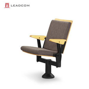 Leadcom LS-12601 folding retractable education school church stadium seat auditorium chair Telescopic Seating chair for sale