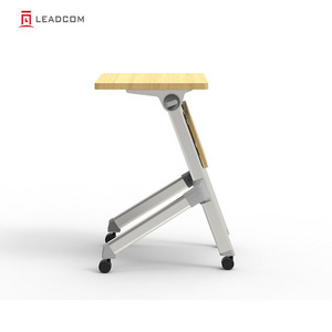 LEADCOM Clarence LS-424AS portable outdoor foldable Meeting Training Folding Table  Mobile Training Chair Table with table frame