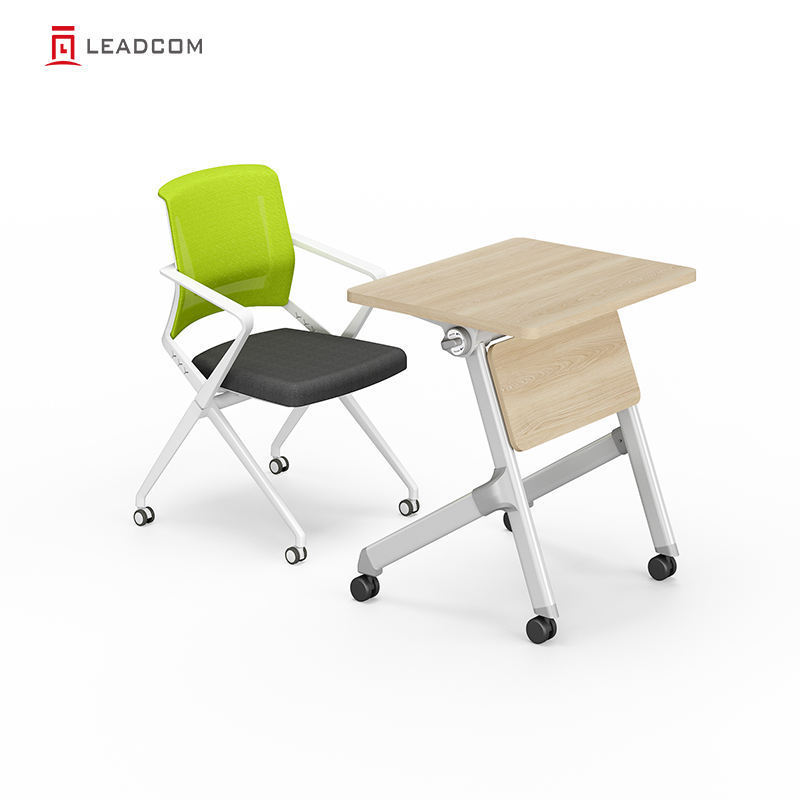 LEADCOM Clarence LS-424AS portable outdoor foldable Meeting Training Folding Table  Mobile Training Chair Table with table frame