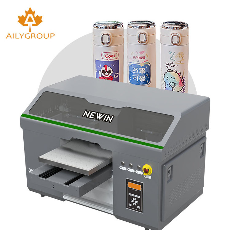 NEWIN Uv3060 Flatbed Uv Printer Double Print Head Xp600 Electric Credit Card Imprinters A3 Fully Automatic Uv Flatbed Printer