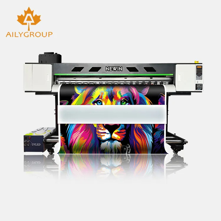 1.8m 3.2m uv inkjet printer large format 3.2 roll to roll double printhead high speed for Wall Printing