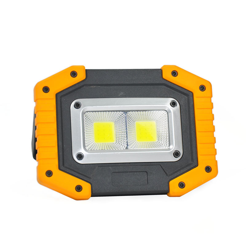 350lm 2*18650 1200mAh Lithium Battery input output COB LED lights for works camping fishing