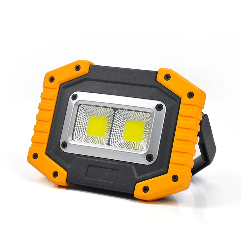 350lm 2*18650 1200mAh Lithium Battery input output COB LED lights for works camping fishing