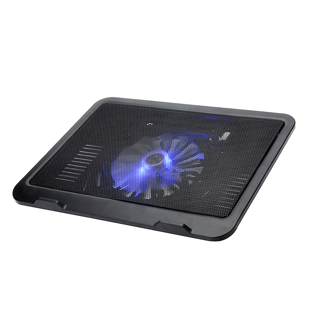 Factory direct N19 notebook cooler 14 inch LED light fan usb Mini Laptop Cooler Blu-ray cooling pad / bracket