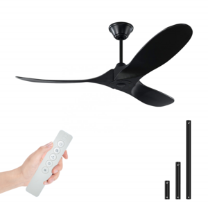 52" Solid Wood Blade ceiling fan bldc remote ceiling fan without light