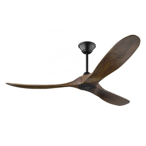 60 Inch Modern Style Luxury Ceiling Fan with Wooden Blades, Energy-Efficient DC Motor, and Remote Control