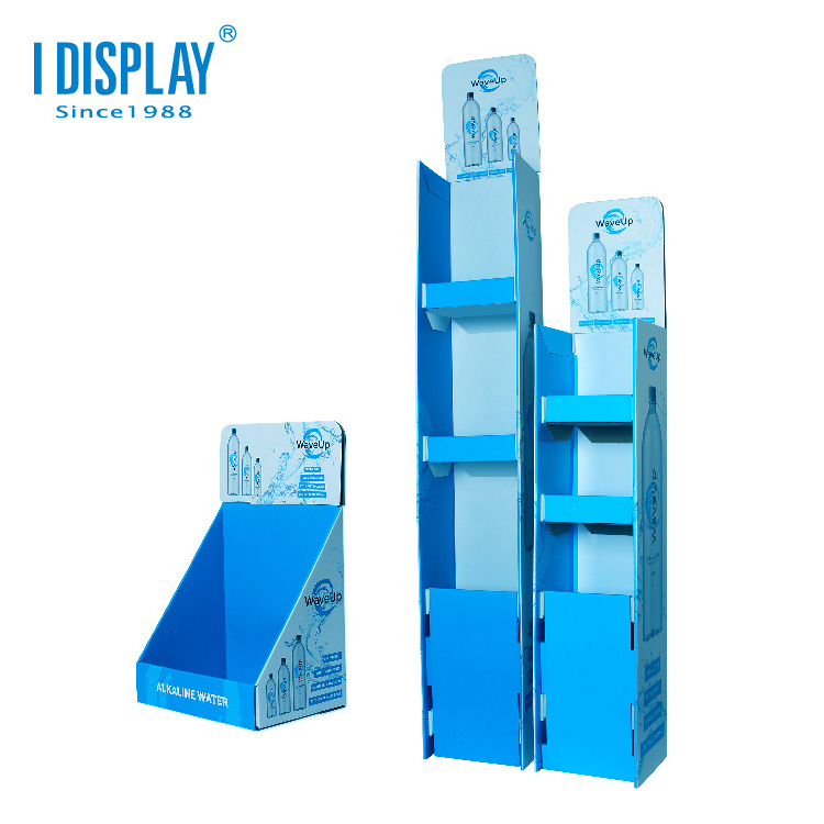 Recyclable Easy Assemble Cardboard display supermarket Floor cardboard display shelf